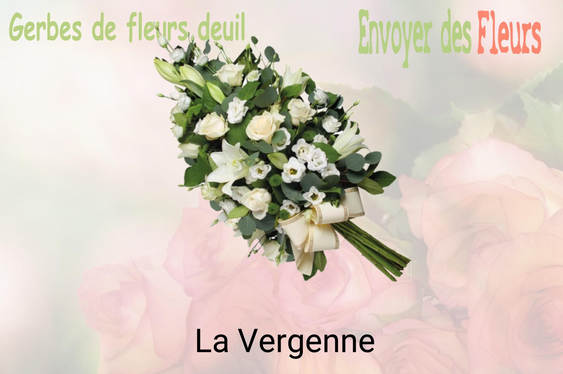 Gerbe de fleurs de deuil livrée à La Vergenne